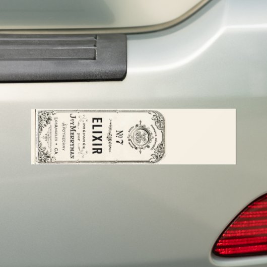  Apothecary Elixir Label Bumpersticker (Op auto)
