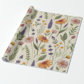 Apothecary Field Herb Meadow Wrap Cadeaupapier (Uitgerold)