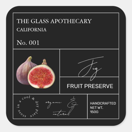 Apothecary Fig Label (Voorkant)