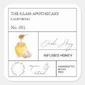 Apothecary Garlic Infused Honey Label (Voorkant)