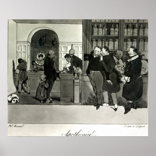 Apothecary, gegraveerd door Delpech Poster (Voorkant)