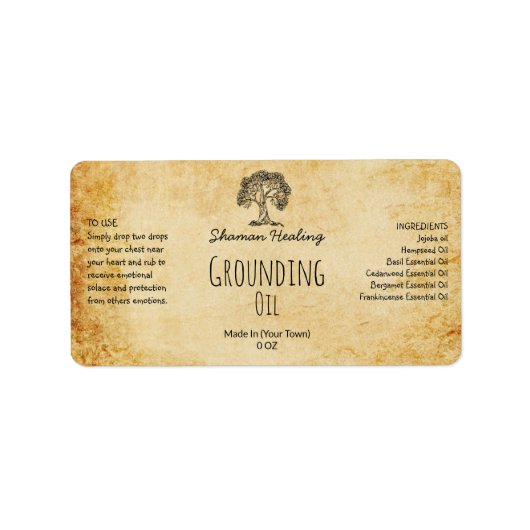  Apothecary Grounding Oil Labels (Voorkant)