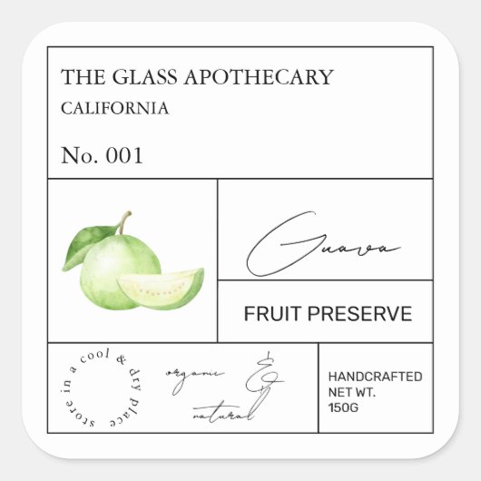 Apothecary Guava Label (Voorkant)