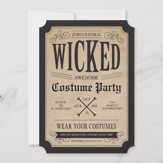 Apothecary Halloween Party Invite Kaart (Voorkant)