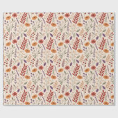 Apothecary Herbal Bloom Cream Pattern Cadeaupapier (Vlak)