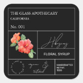 Apothecary Hibiscus Label (Voorkant)