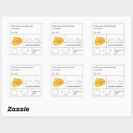 Apothecary Honeycomb Honey Label (Vel)