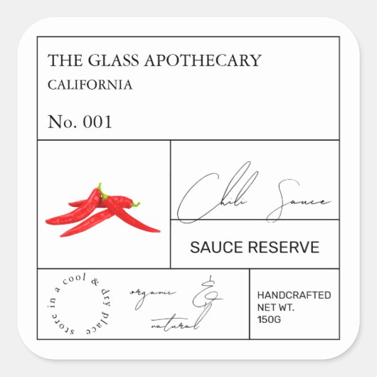 Apothecary Hot Chili Label (Voorkant)