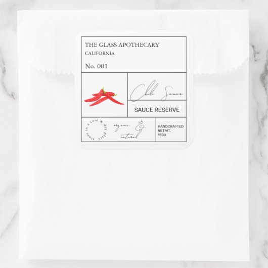 Apothecary Hot Chili Label (Tas)