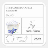 Apothecary Iris Bubble Bath Label (Voorkant)