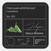 Apothecary Jalapeno Label (Voorkant)