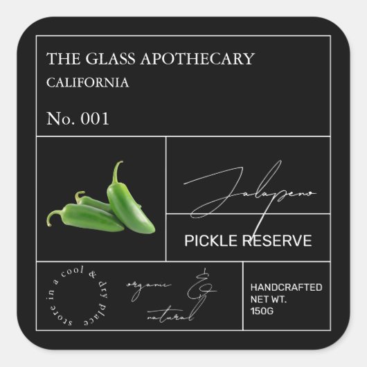 Apothecary Jalapeno Label (Voorkant)