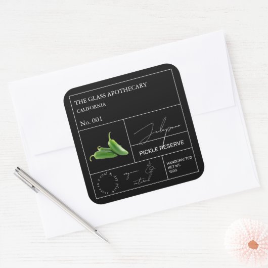 Apothecary Jalapeno Label (Envelop)