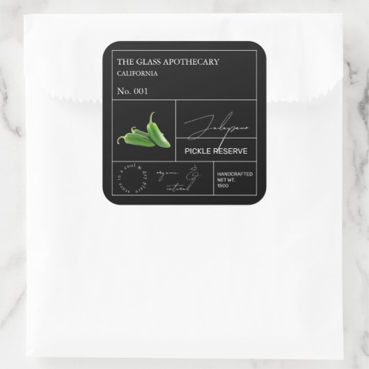 Apothecary Jalapeno Label (Tas)
