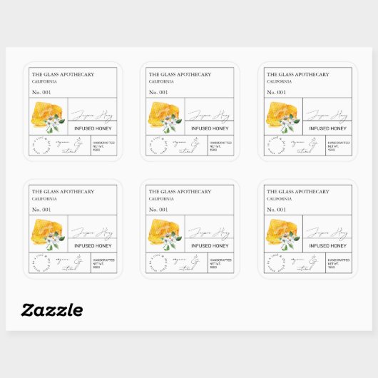 Apothecary Jasmine Infused Honey Label (Vel)