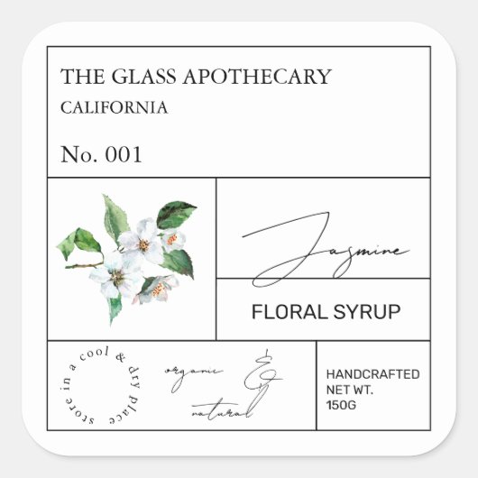Apothecary Jasmine Label (Voorkant)