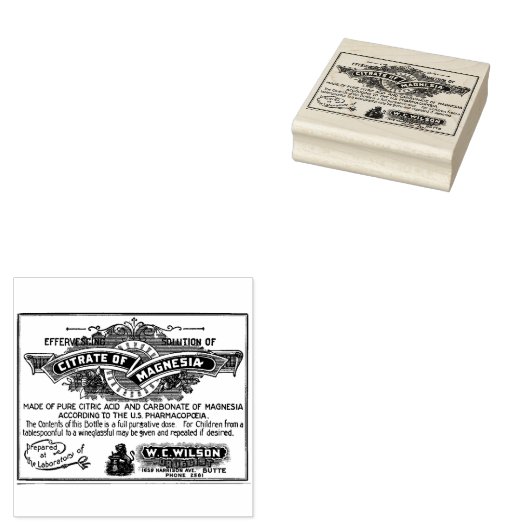 Apothecary Label Rubber Stamp Rubberstempel (Gestempeld)