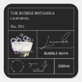 Apothecary Lavender Bubble Bath Label (Voorkant)