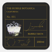 Apothecary Lavender Bubble Bath Label (Voorkant)