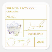 Apothecary Lavender Bubble Bath Label (Voorkant)