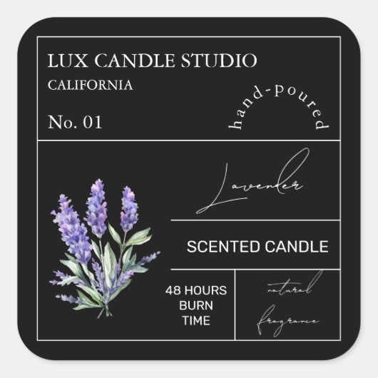 Apothecary Lavender Geurkaars Label (Voorkant)