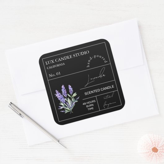 Apothecary Lavender Geurkaars Label (Envelop)