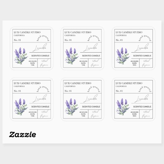 Apothecary Lavender Geurkaars Label (Vel)