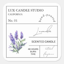 Apothecary Lavender Geurkaars Label