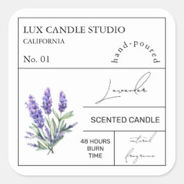 Apothecary Lavender Geurkaars Label