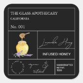 Apothecary Lavender Infused Honey Label (Voorkant)