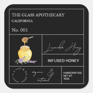 Apothecary Lavender Infused Honey Label
