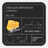 Apothecary Lavender Infused Honey Label (Voorkant)