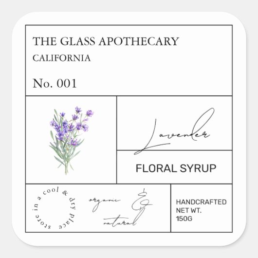 Apothecary Lavender Label (Voorkant)
