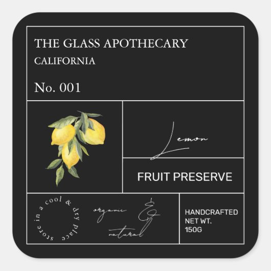 Apothecary Lemon Label (Voorkant)