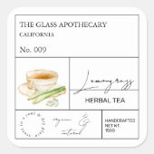 Apothecary Lemongrass Kruidenthee Label (Voorkant)