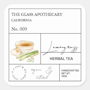 Apothecary Lemongrass Kruidenthee Label