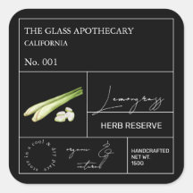Apothecary LemonGrass Label
