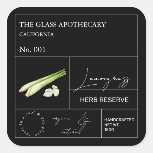 Apothecary LemonGrass Label (Voorkant)