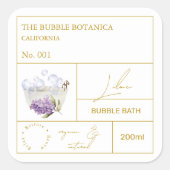 Apothecary Lilac Bubble Bath Label (Voorkant)