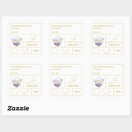 Apothecary Lilac Bubble Bath Label (Vel)