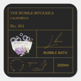 Apothecary Lilac Bubble Bath Label