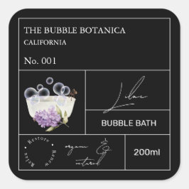 Apothecary Lilac Bubble Bath Label