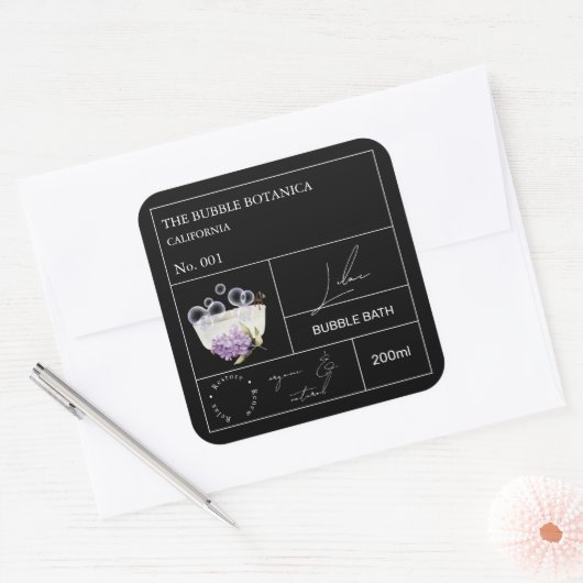 Apothecary Lilac Bubble Bath Label (Envelop)