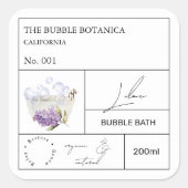 Apothecary Lilac Bubble Bath Label (Voorkant)