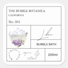 Apothecary Lilac Bubble Bath Label