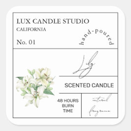 Apothecary Lily Scented Candle Label