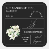 Apothecary Lily Scented Candle Label (Voorkant)
