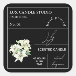 Apothecary Lily Scented Candle Label