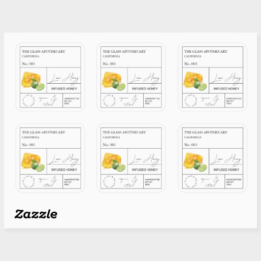 Apothecary Limoen Infused Honey Label (Vel)