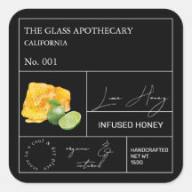 Apothecary Limoen Infused Honey Label